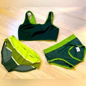 Aerie bralette and undies set green